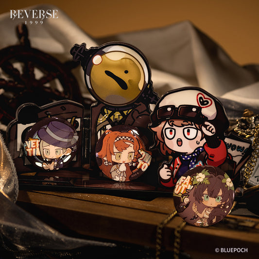 Reverse: 1999 "Ta-da!" Ulrich Folding Standee & Badges Set