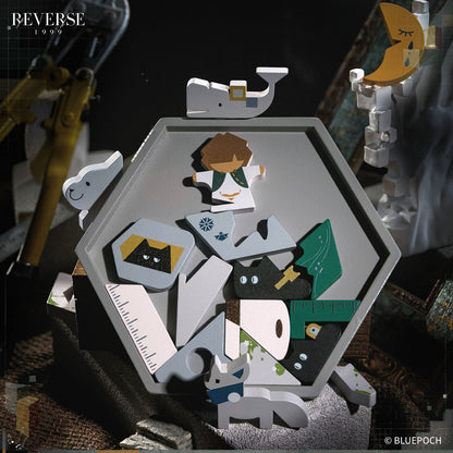 Reverse: 1999 "The Temporal Scale" Wooden Block Puzzle