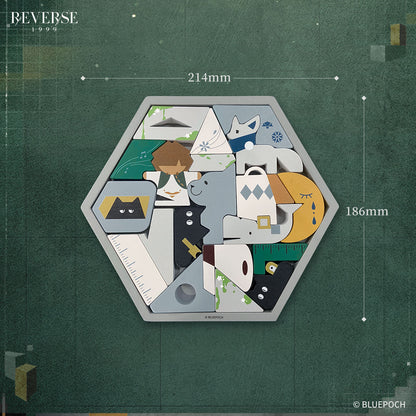 Reverse: 1999 "The Temporal Scale" Wooden Block Puzzle