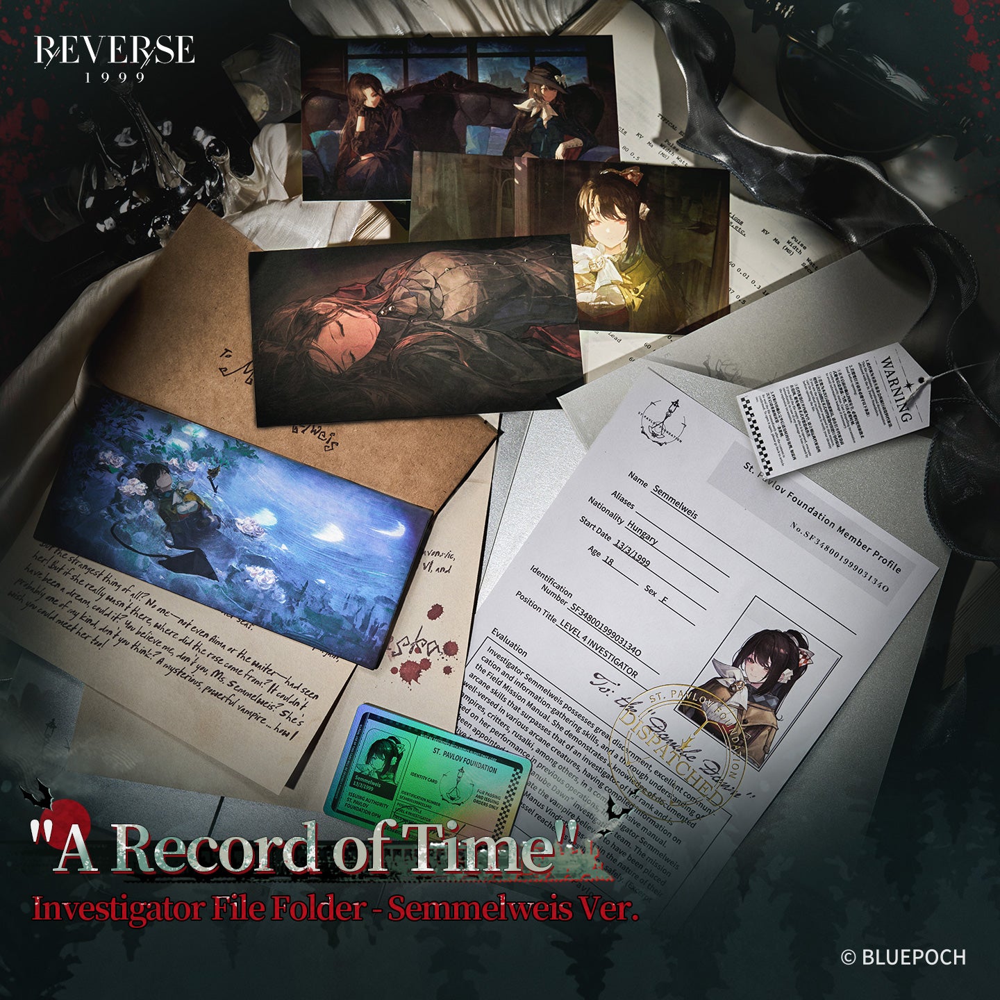 Reverse: 1999 "A Record of Time" Investigator File Folder - Semmelweis Ver.