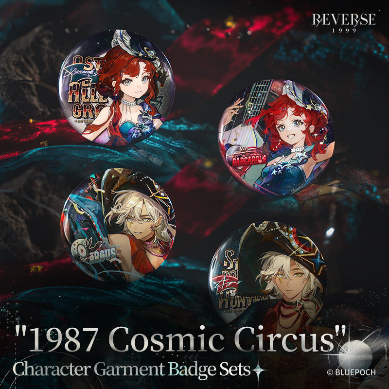"1987 Cosmic Circus" Character Garment Badge Sets