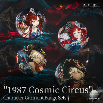 "1987 Cosmic Circus" Character Garment Badge Sets