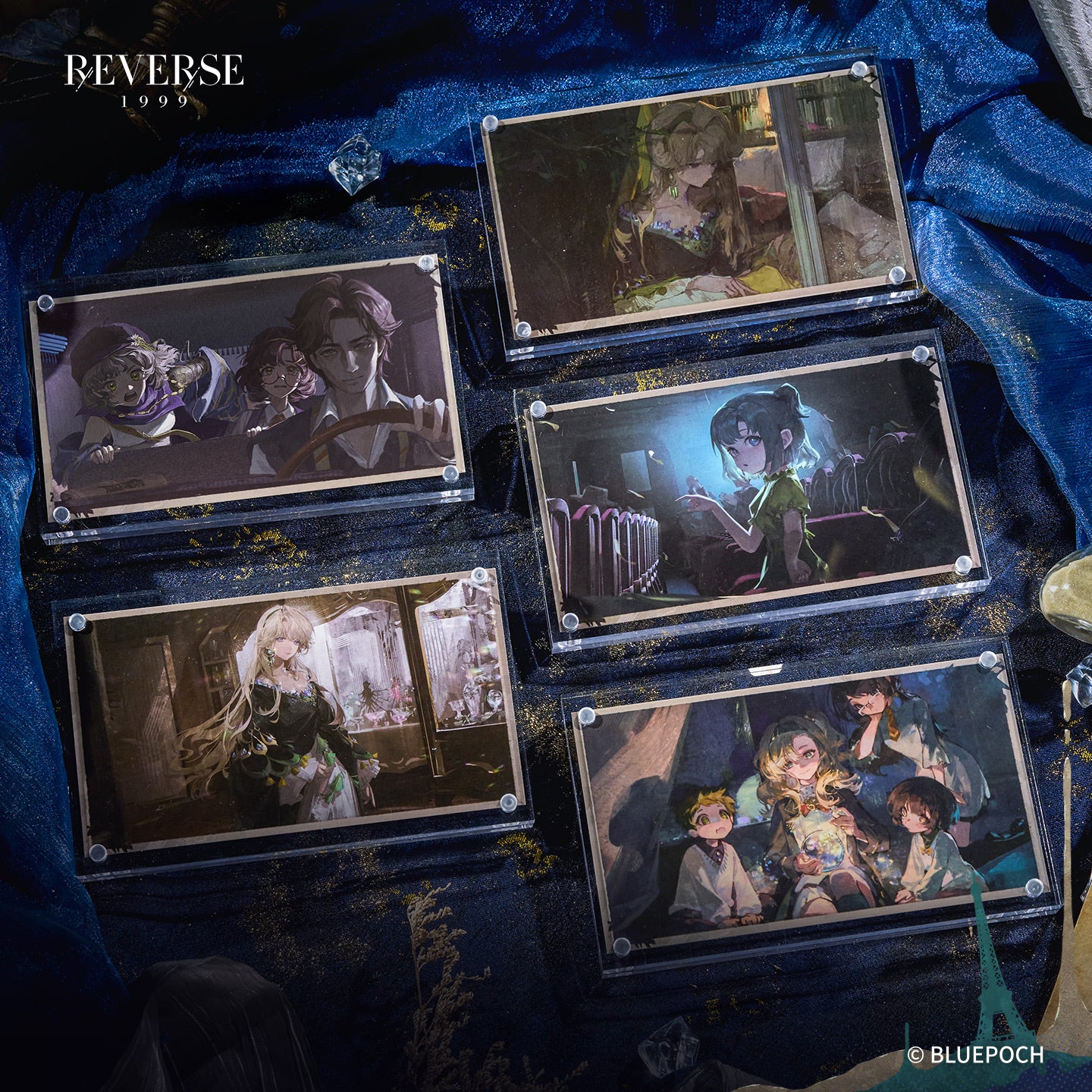 Reverse: 1999 "A Flowing Feast" Illustration Postcard Packs