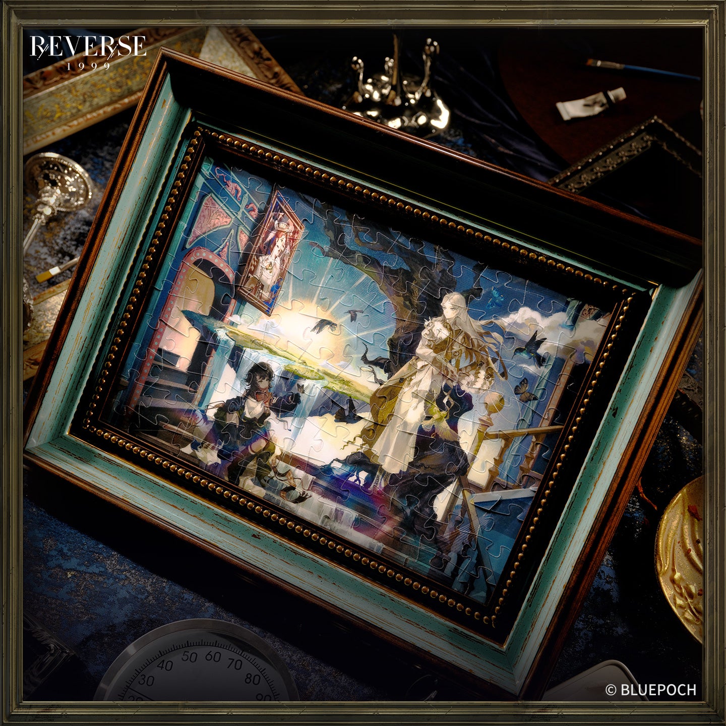 Reverse: 1999 "The Turquoise Serpent Club"  Lenticular Puzzle