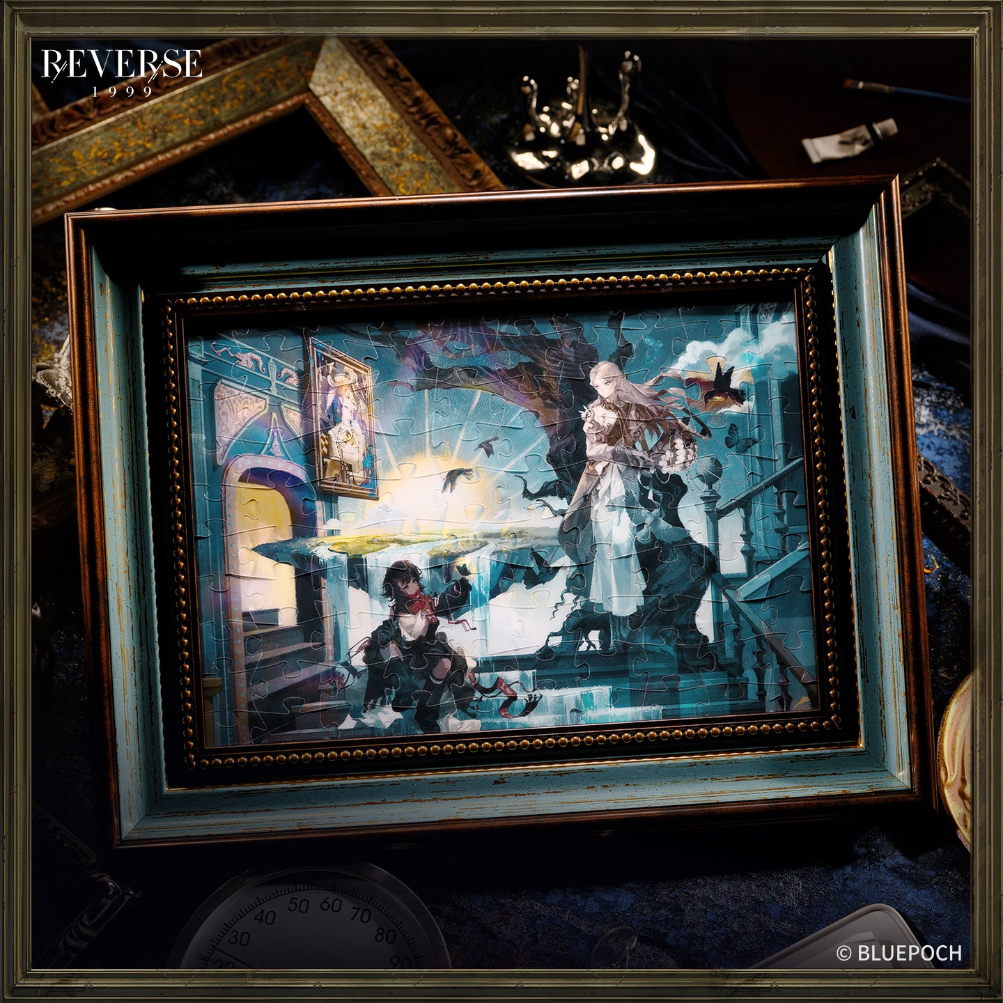 Reverse: 1999 "The Turquoise Serpent Club"  Lenticular Puzzle