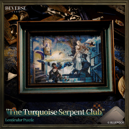 Reverse: 1999 "The Turquoise Serpent Club"  Lenticular Puzzle