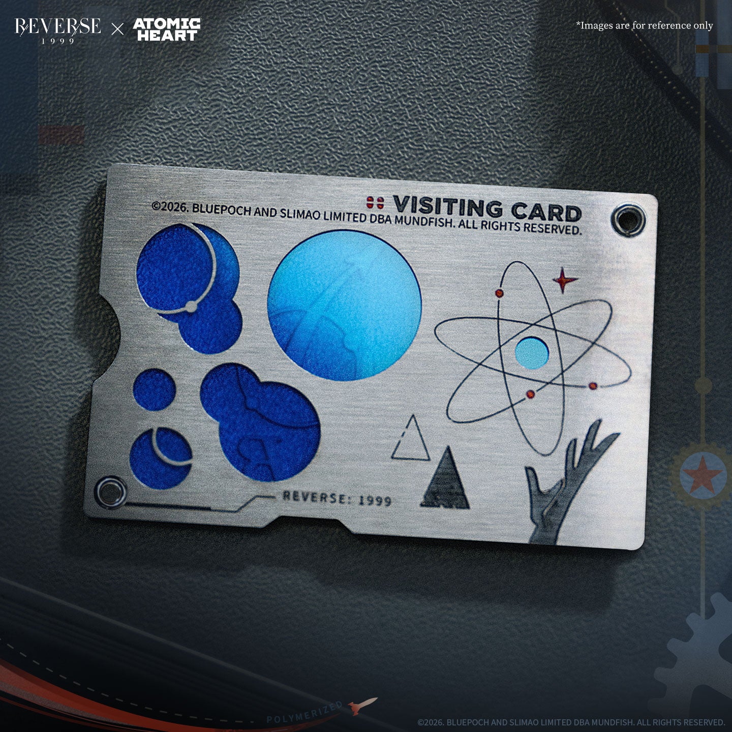 Reverse: 1999 x Atomic Heart "Visiting Academic" Vertin Metal Visiting Card