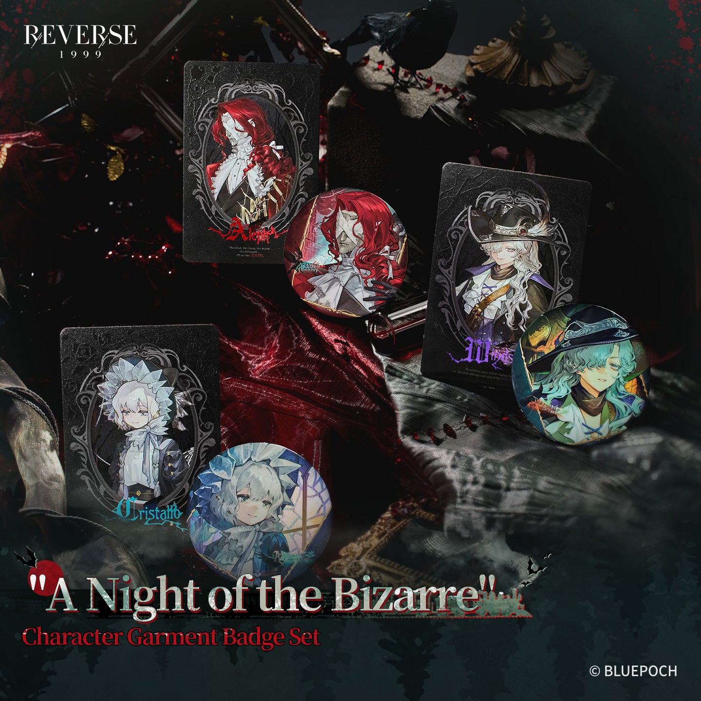 Reverse: 1999 "A Night of the Bizarre" Character Garment Badge Set