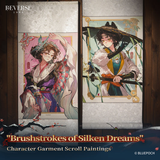 "Brushstrokes of Silken Dreams" Character Garment Scroll Paintings